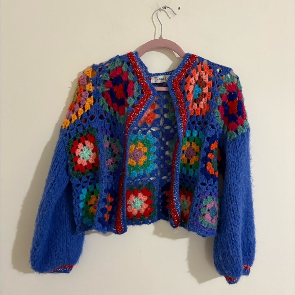 Colorful Crochet Cardigan